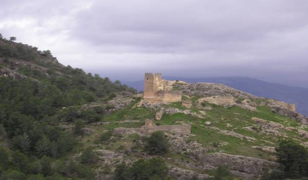 Castillo de Pliego sobre el cerro